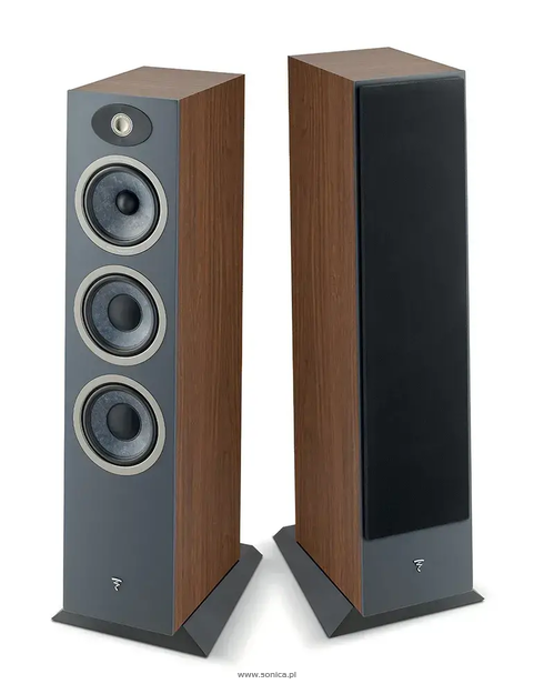 Focal Theva N°3 — Kolumny podłogowe premium z technologią Slatefiber Dark Wood